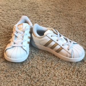 Toddler Size 9 Adidas Superstars
